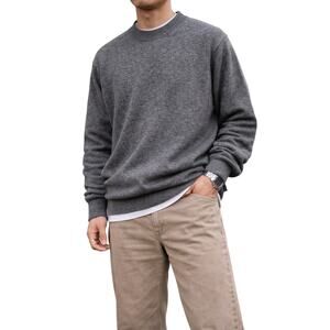 Preswick & Moore Italian Wool Crewneck Sweater Gray Men’s M